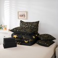 thumbnail image 6 of Manfei Halloween Ghost Print 7-Piece Twin Bedding,Fall Maple Leaf Pattern Bedding Comforter Set,Black Reversible, 6 of 7