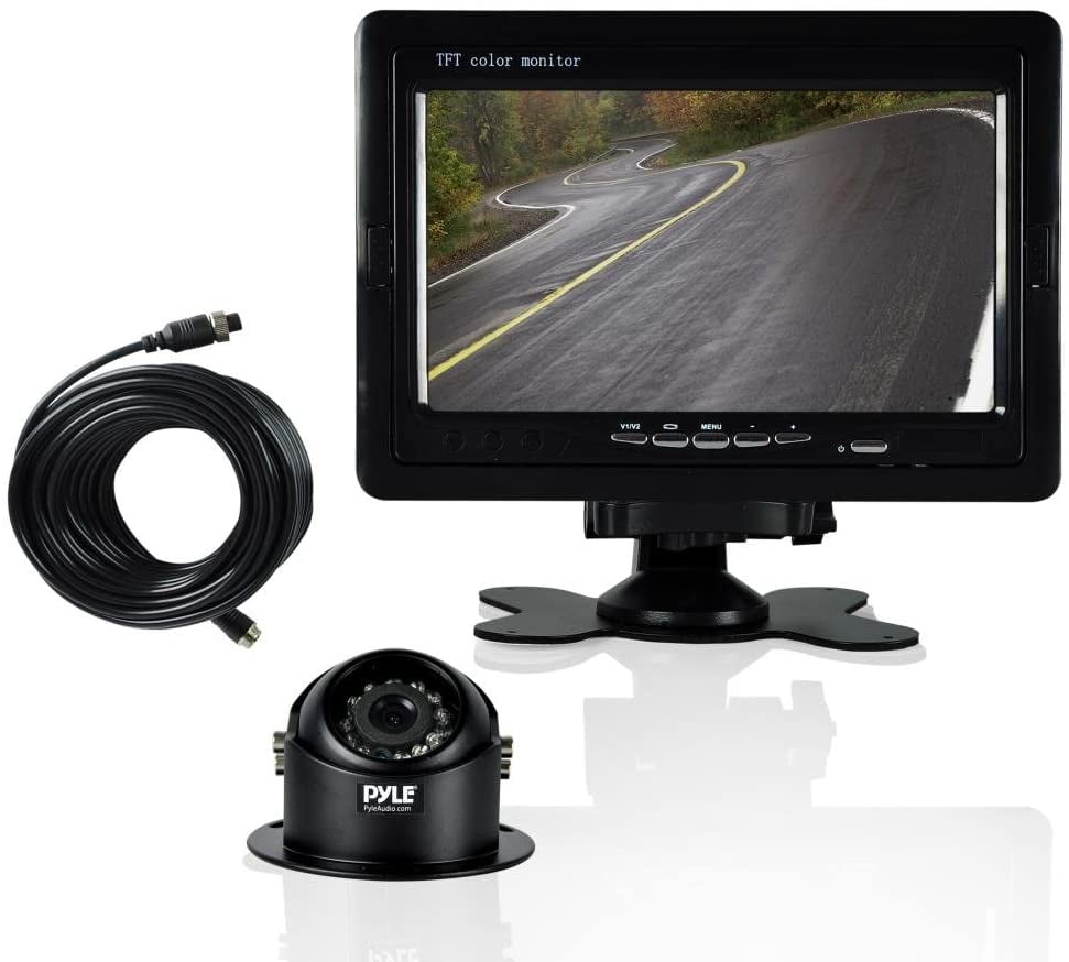 Pyle Truck Car Backup Camera Vehicle Mount W/Weatherproof Dash Cam, Cam