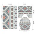 thumbnail image 3 of Multicolor Floral and Geometric Boho Pattern Bathroom Rugs Sets 3 Piece,Toilet Cover Set,Absorbent Non Slip Bathroom Mats Sets with U-Shaped Contour Rug Toilet Rug Set, 3 of 5