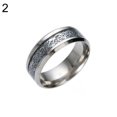 thumbnail image 2 of Shulemin Stylish Men Titanium Steel Smooth Surface Wedding Band Finger Ring Jewelry Gift Silver + Silver, 2 of 8