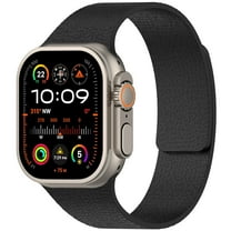 Dwitch Soft Magnetic Silicone Band for Apple Watch Ultra 49mm 46mm 45mm 44mm 42mm, Skin-Friendly Magnetic Litchi Pattern Band for iWatch Ultra 2 Series 10 9 8 7 6 5 4 3 2 1 SE for Men Women,Black