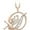 Rose, variant on 14K White Gold Finish Round Cut White Diamond 925 Sterling Silver Diamond Cute Elf Angele With D Initial Letter Pendant Necklace for Women