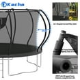 thumbnail image 4 of Kacho Trampoline 14FT, 1400LBS Trampoline with Enclosure Net, Heavy Duty Trampoline for 6-7 Kids and 2-3 Adults, Outdoor Trampoline with Basketball Hoop, Ladder, No Gap Design Backyard Trampoline, 4 of 7