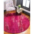 thumbnail image 1 of Unique Loom 3128099 8 x 8 Pi Lilly Jardin Tapis Rond&44; Rose, 1 of 10