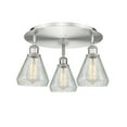 thumbnail image 4 of Innovations Lighting  Conesus - 3 Light 18" Flush Mount Antique Brass, 4 of 5