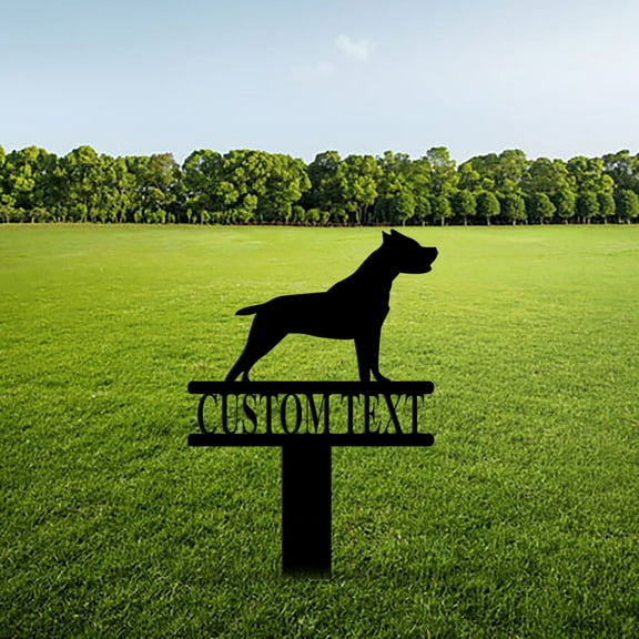 Custom Pitbull Yard Stake with Custom Name, Pitbull Sign, Custom Metal Stake, Pitbull Name Stake, Dog Lovers, Dog Sign