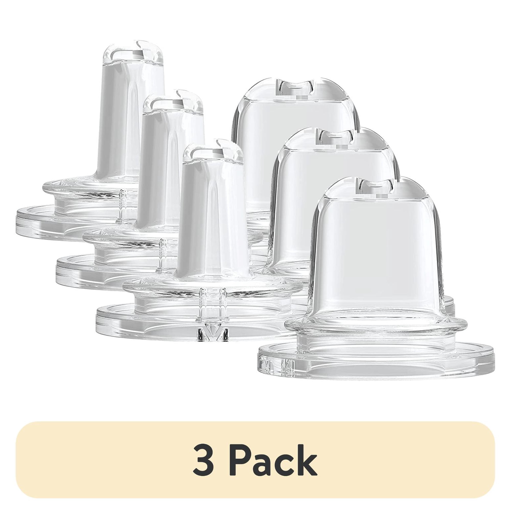 (3 pack) Dr. Brown's Milestones Options+ Sippy Spouts, Narrow, Soft 100% Silicone Baby Bottle Sippy Spout, 6m+, 2 Count (Pack of 1)