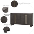 thumbnail image 5 of 4-Door Accent Cabinet, Modern Storage Cabinet Furniture, Wood Buffet Sideboard with Adjustable Shelves, Atumon Storage Cabinet for Kitchen Living Room Entryway Hallway, 60"L x 15.7"W x 33.8"H, Taupe, 5 of 10