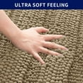 thumbnail image 5 of Subrtex Bathroom Rugs Non-Slip Chenille Soft Striped Plush Bath Mat (Sand, 24"x60"), 5 of 8