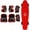 Skateboard Red + Protective Gear, variant on Kartium Skateboards Complete 22 Inch, Plastic Mini Cruiser Retro Skateboard for Kids Boys Girls Teens Youths Adults and Beginners