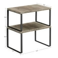 thumbnail image 5 of SONGMICS Cabinet Organizer Shelf, Set of 2 Kitchen Counter Shelves, Kitchen Storage, Spice Rack, Stackable, Expandable, Metal and Engineered Wood, Ink Black and Heather Greige, 5 of 5
