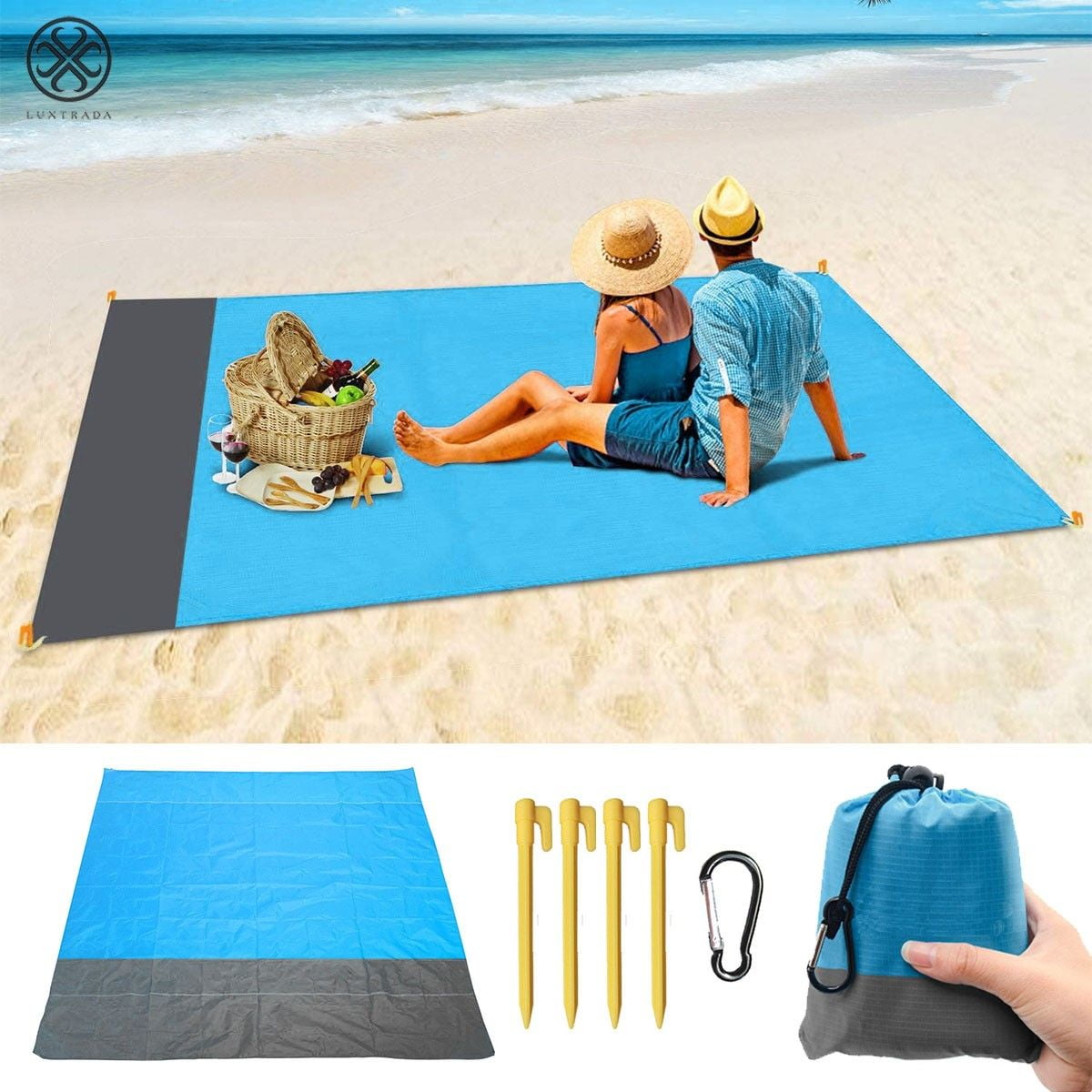 ChYoung Sand Free Beach Blanket Outdoor Waterproof Picnic Blanket 55×78'' In Beach Mat For Couples And Family Camping Hiking Picnic Camping Blankets - View #5