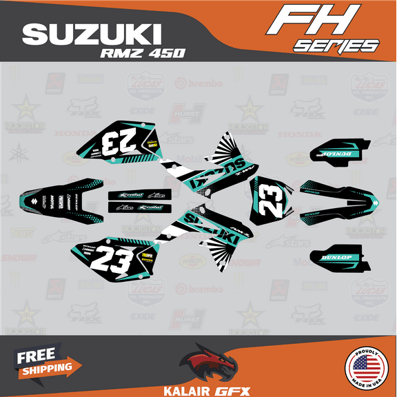 Kalair GFX Graphics Kit for Suzuki RMZ450 (2008-2017) Fh Series
