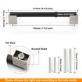 thumbnail image 3 of Fulgente Cabinet Handle 10 Pack Matte Black Finish(CC 7-1/2'' 192mm) Black and Nickel Satinless Steel Drawers Doors Pulls For Kitchen Cabinets Harware and Wardrobe Furniture Modern Bar Pull Cupboard, 3 of 12