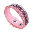 thumbnail image 4 of kurtrusly 10pcs Unisex Rhinestones Leather Wrap Bracelet with Two Leather Wrap Bracelet Adjuatble Button Clasps, 4 of 4
