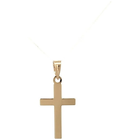 Brilliance Fine Jewelry 14 KT Yellow Gold High Polished Unisex Cross Pendant