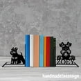 thumbnail image 2 of Handmadetneonsign Custom Miniature Schnauzer Metal Bookends, Dog Name Bookend, Bookends For Shelves 69529, 2 of 5