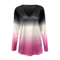 thumbnail image 4 of PVCS Blouse Décontractée à Manches Longues Col en V Imprimé Teinture sur Nœuds pour Femmes, 4 of 5