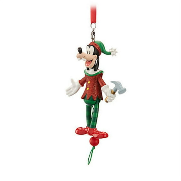 Disney Parks Goofy Articulated Figural Christmas Resin Ornament New with Tags