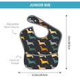 thumbnail image 4 of Hirioo Plaid Dachshund for Baby Waterproof Pocket Bib Adjustable Closed for Babies Toddlers with Large Pocket 6-24Months, 4 of 8