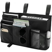 Bedside Organizer Caddy, Hanging Bed Organizer ,Bunk Bed Caddy Bed Storage Pocket Bedside Organizer with 8 Pockets for College Dorm Room, Hospital Bed Rails, College Dorm Supplies(Black)
