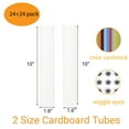 suituts 48 Pack Cardboard YPF5 Tubes Craft Rolls Tubes, Two Size (1.6X10, 1.8X10 Inch) Thick