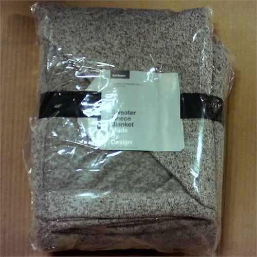 Full/Queen Solid Sweater Fleece Bed Blanket Gray - Made By Design™
