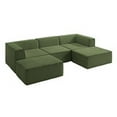 thumbnail image 2 of Koby Home Sectional Compressed Sofa Set 5pcs Chenille Couches for Living Room Color Green, 2 of 5