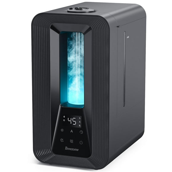 BREEZOME Humidificadores de 6 L para dormitorio, humidificador de llenado superior con difusor de aroma, humidistato, luz nocturna, tiempo de ejecución de 50 horas, humidificadores ultrasónicos silenc