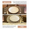 thumbnail image 2 of 12pcs Paper Braided Round Placemats Non-Slip Heat Table Mats for Dining Tables Indoor & Outdoor Place Mats Light Brown, 2 of 10