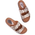 thumbnail image 3 of Solesister Cat Wide Fit Footbed Sandals, 3 of 4