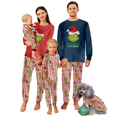 

Christmas Green Monster Festive Christmas Pajama Sets for Family Family Matching Pajamas for Women Men Teens