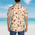 thumbnail image 6 of Easygdp Red Wine Men's Hawaiian Shirts Print Lapel Short Sleeve for Beach, vacation, party, casual occasions - XX-Large, 6 of 9