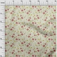thumbnail image 3 of oneOone Viscose Jersey Light Yellow Fabric Floral Quilting Supplies Print Sewing Fabric By The Yard 60 Inch Wide, 3 of 5