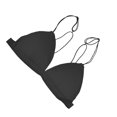 thumbnail image 2 of Triangle Cups Bralette V Neck Wireless Bras Simple Padded Everyday Bra for Women, 2 of 8