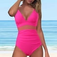 thumbnail image 3 of Gibobby Batas de baño mujeres spa Traje de baño de malla de 1 pieza para mujer, Bikini acolchado con realce, traje de baño de entrenamiento, traje de bañ(Rosa caliente,G), 3 of 5