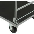 thumbnail image 4 of Extra Large Platform Truck Cart,Dolly Cart Heavy Duty Push Cart Dolly with 2200 LBS Capacity, Foldable Flat Cart Hand Trucks with Non-Slip Mat and Wheels (Silver+Black 6in Wheel), 4 of 9