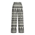 thumbnail image 6 of MYAOYI Women's Tribal Aztec Print Wide Leg Pants, Smocked High Waist Palazzo Trousers with Pockets, 6 of 7