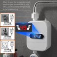 thumbnail image 4 of Calentador de agua instantáneo para ducha, grifo de baño de 220v, calentador de agua con enchufe europeo, pantalla Digital de 3500w para Hotel, 4 of 4