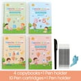 thumbnail image 1 of KEINXS Ink Copybooks for Kids Reusable Handwriting Workbooks for Preschools Grooves Template Design and Handwriting Aid  Practice Copybook for Kids with Pens, 1 of 8