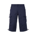 thumbnail image 4 of Women's Elastic Over Knee 3/4 Cropped Shorts Cotton Casual Summer with Pockets, 4 of 5