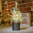 thumbnail image 3 of Mini Artificial Christmas Tree Frosted Christmas Tree Desktop White Cedar - B, 3 of 5