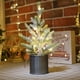 thumbnail image 3 of Árbol de navidad artificial flocado, árbol de navidad de cedro de mesa, adornos navideños para interiores Adepaton CPB-SSW142-2, 3 of 5