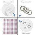 thumbnail image 5 of Pink Plaid Waterproof Fabric Shower Curtain,Spring Summer Farmhouse Buffalo Checkered Waterproof Fabric Shower Curtain for Bathroom Curtains Bathtubs Shower Curtains with 12 Hooks Standard 60x72, 5 of 8
