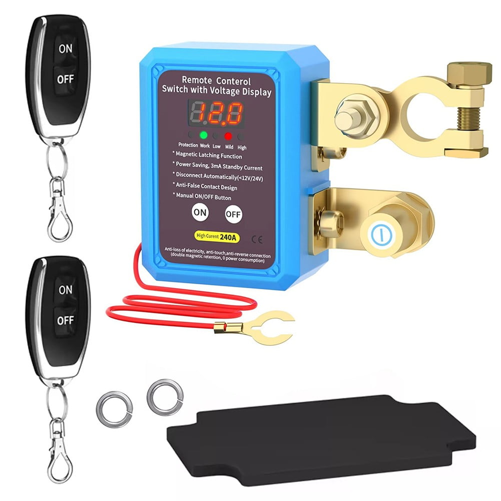 Car Remote Battery Disconnect Switch 12V 240A with LED Display Auto RVs Truck