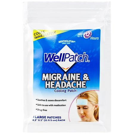 WellPatch Migraine Cooling Patch, 4 Count