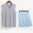 thumbnail image 4 of Conjunto Deportivo de los Hombres, Moda Casual de Color Sólido Cuello en V sin Mangas de Elasticidad Superior para el Desgaste Al Aire Libre, Traje Atlético de Humedad, 4 of 5