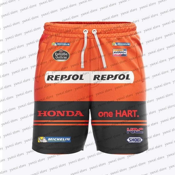Pantalones cortos transpirables de secado rápido para hombre, pantalón de playa para moto, equipo de fábrica, color negro, para Honda circuito 93, 2023 Fivean unisex