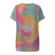 thumbnail image 3 of Puntoco Blusa de manga corta con cuello en V para mujer con estampado de teñido anudado Puntoco Puntoco-4208, 3 of 4