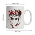 Fall Home Decor Indoor Problem Solved Print White Mug Vintage Glass Mug